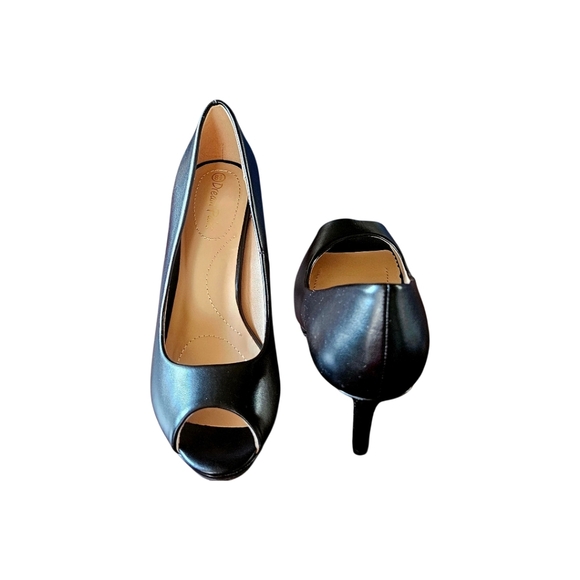 DREAM PAIRS Women's New In Box City-OT Black Open Toe High Heel Shoes Size 8.5 M - Picture 10 of 16